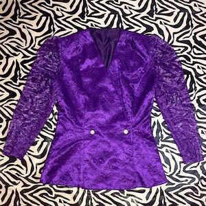 1980’s Lace Blazer w/Rhinestone Buttons